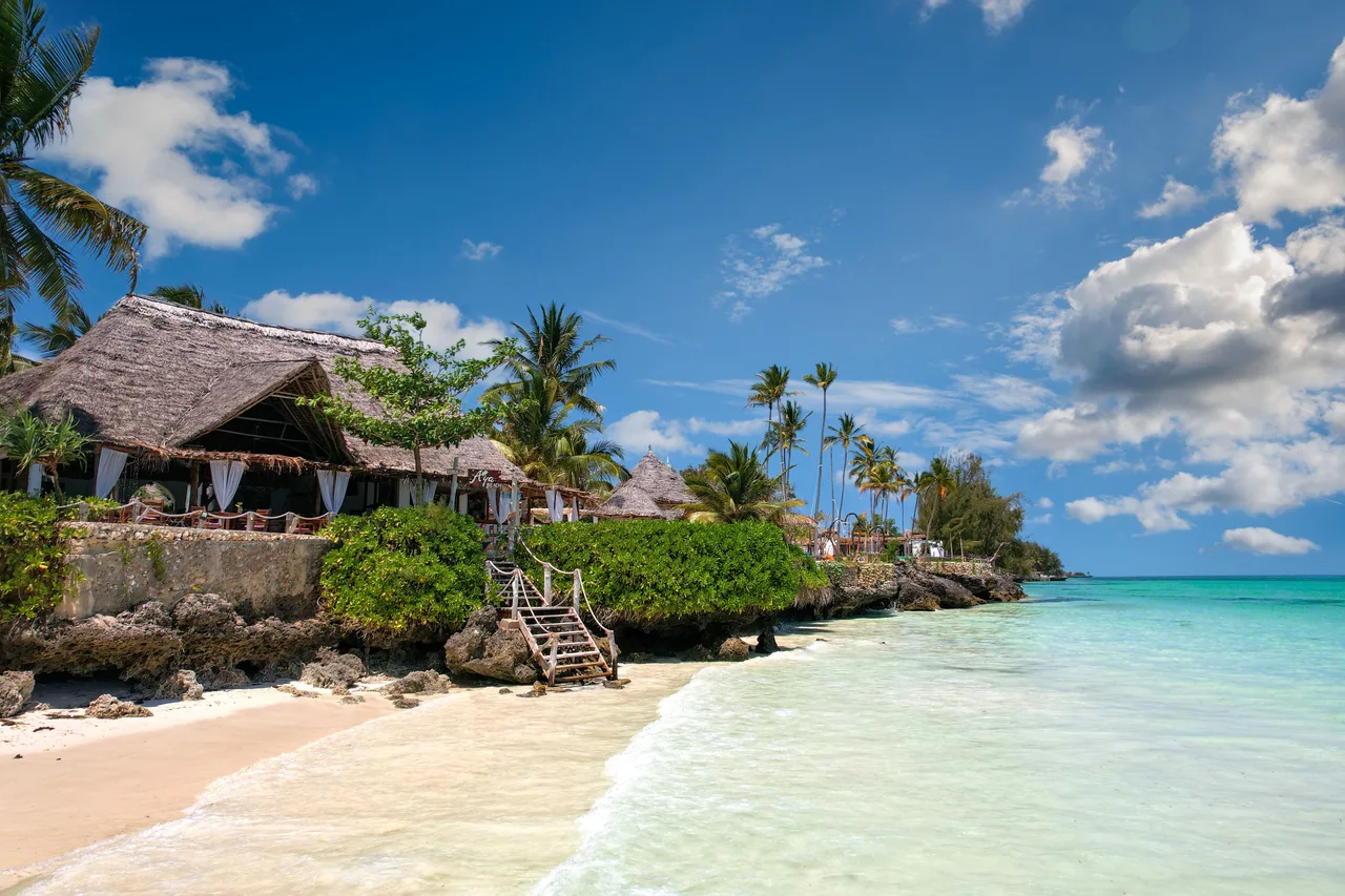 Zanzibar beach and Indian Ocean coastline